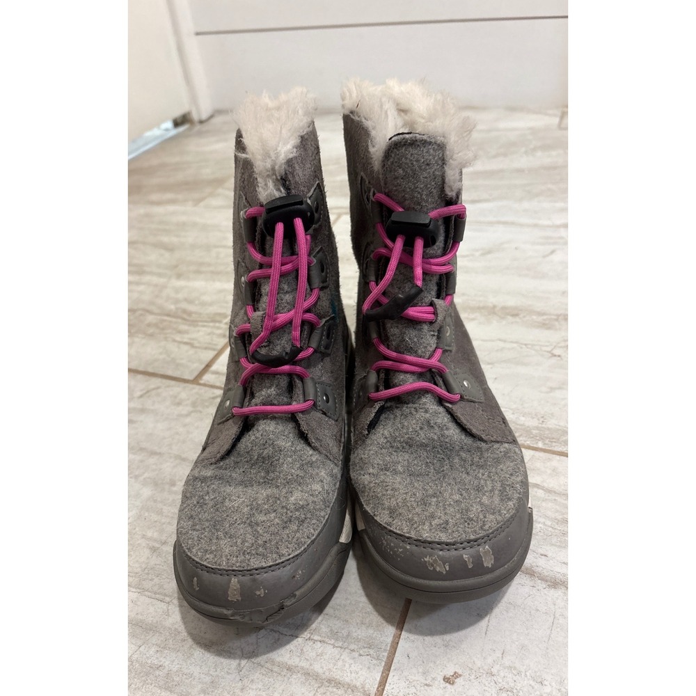 Sorel Youth Whitney II Joan Lace Waterproof Snow Boots Size 4